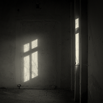 Window shadows on the wall. Large format Fine Art Photography gallery Diaries of Light and Shadow. Photographer Martin Mojzis.