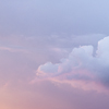 Large format fine art photograph of beautiful colorful storm cloud.