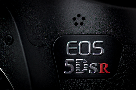 Canon EOS 5DSR – znak zblízka.