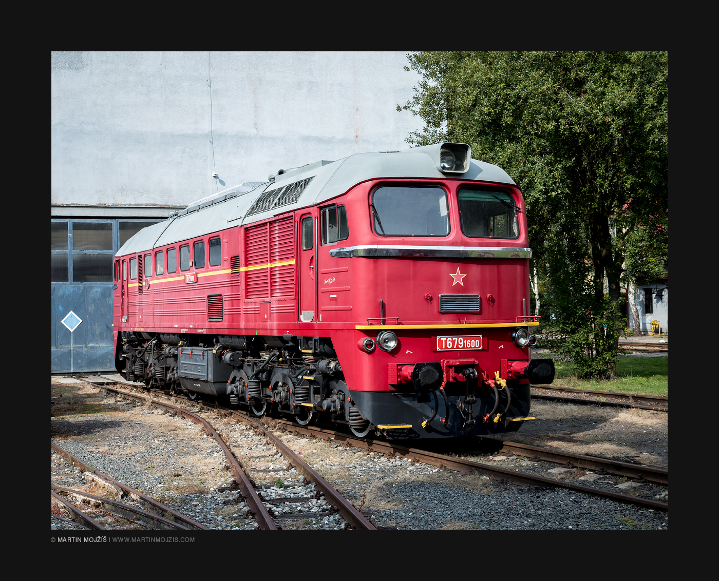 Lokomotiva T679 1600, zvaná Sergej. Železniční muzeum v Lužné u Rakovníka.