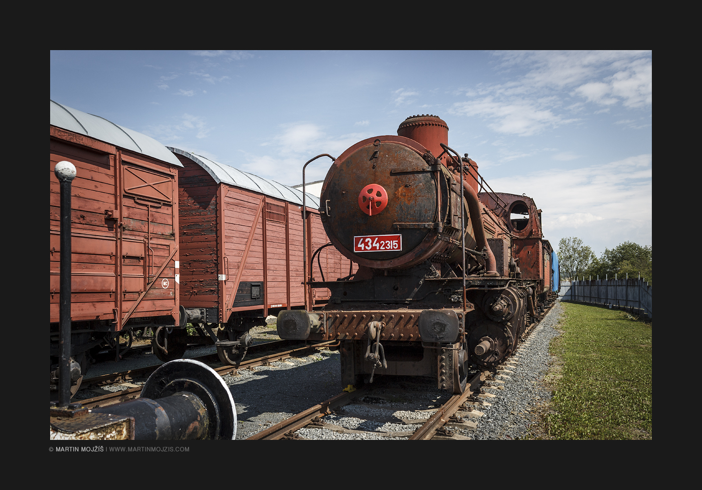 Parní lokomotiva 434 2315 před rekonstrukcí. Kolešovka 2017.