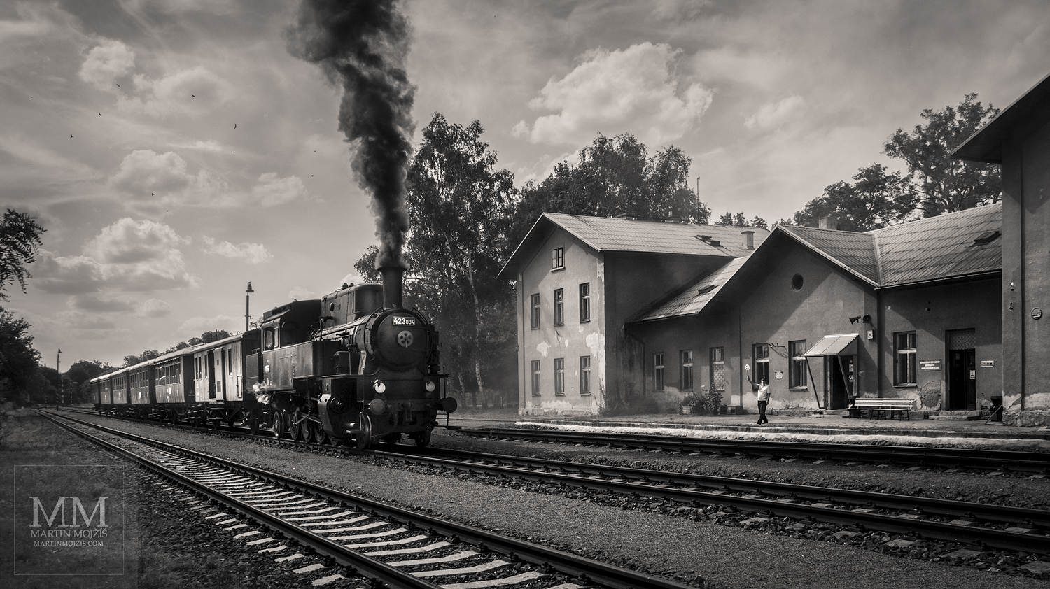 Fine Art black and white photograph of the steam locmotive. Martin Mojzis.