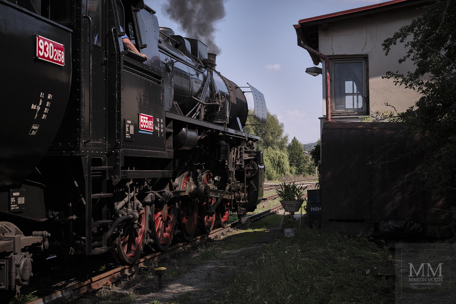 Fine Art  photograph of the steam locomotive by the signalling tower. Martin Mojzis.