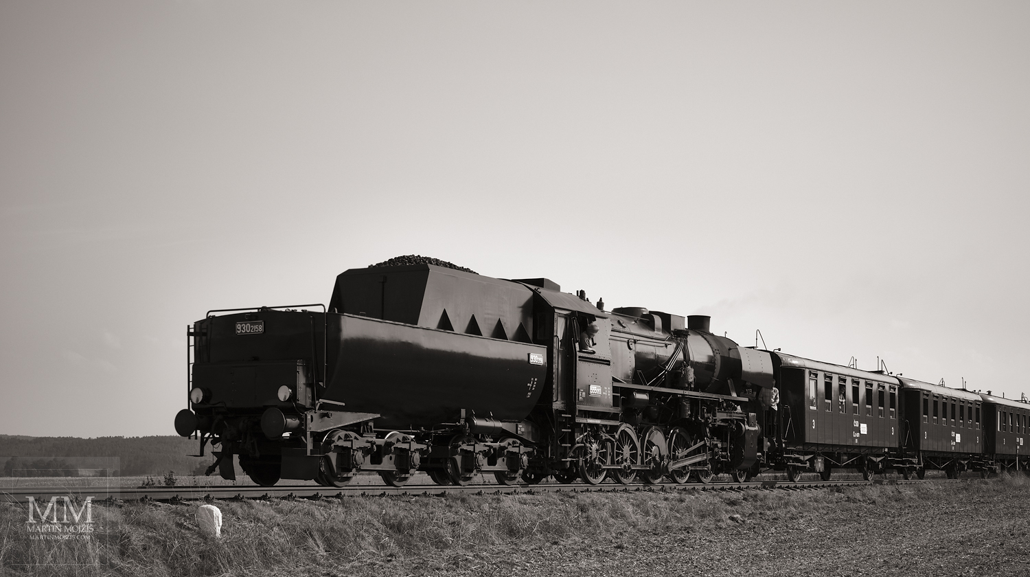 Fine Art black and white toned photograph of the steam locomotive. Martin Mojzis.