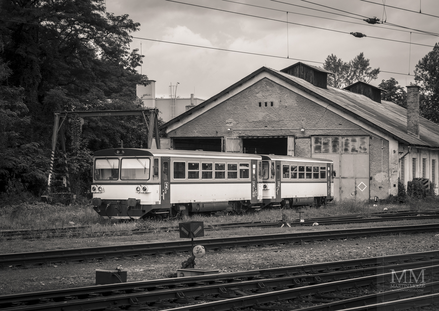 Fine Art black and white toned photograph of the small train. Martin Mojzis.