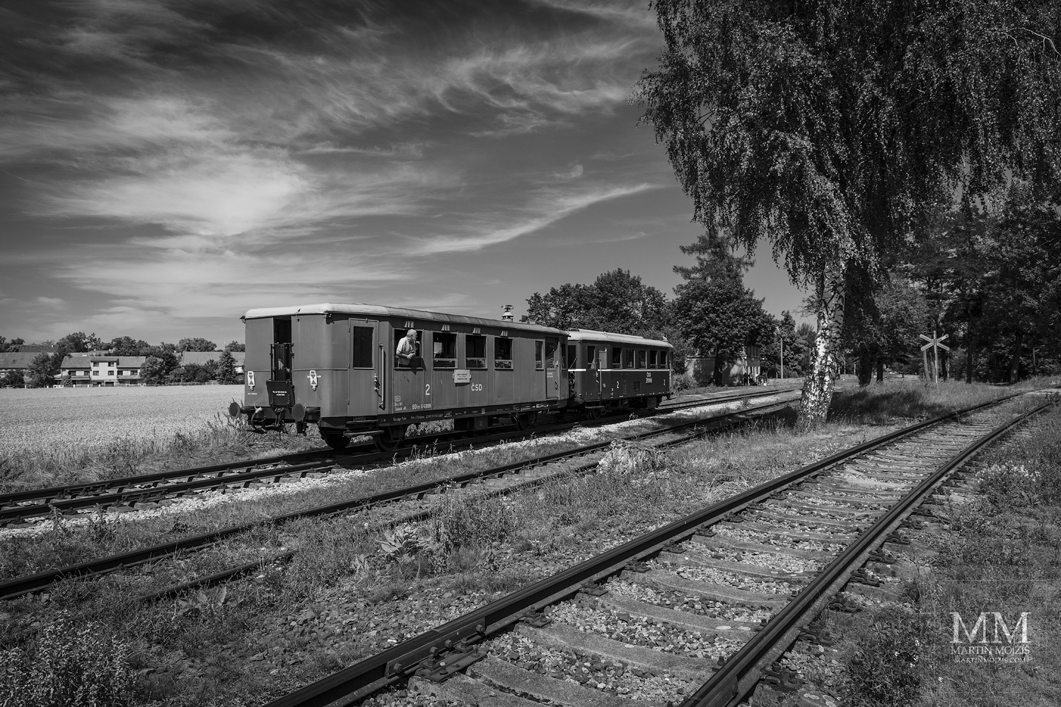 Fine Art large format Black and White photograph To the Station More Slowly, photographed by Martin Mojzis.