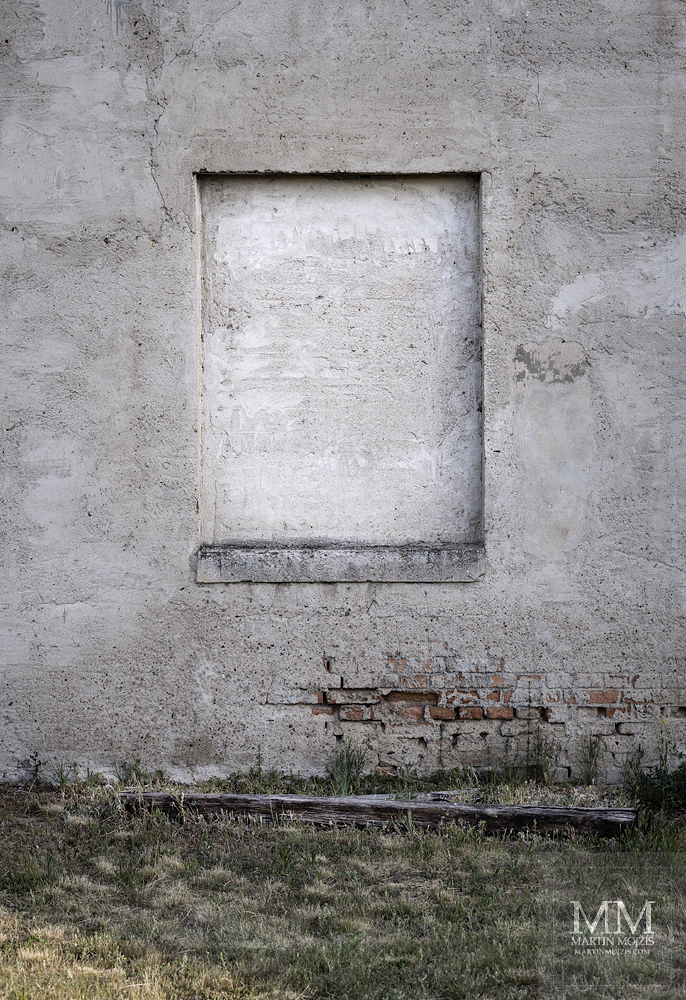 Walled up window in the wall. Fine art large format photograph PRIVACY, photographed by Martin Mojzis.