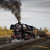 Large format, fine art photograph of steam locomotive on the end of the passenger train. Martin Mojzis.