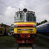 Locomotive S 485.044, called Laminatka (Laminate). Railroad (railway) museum at Luzna near Rakovnik.